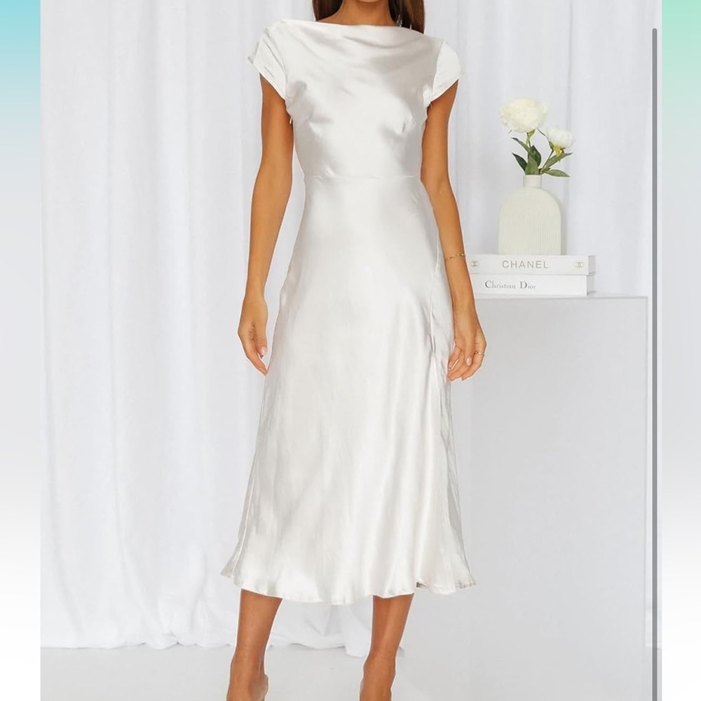 Elegant White Off-Shoulder Dress